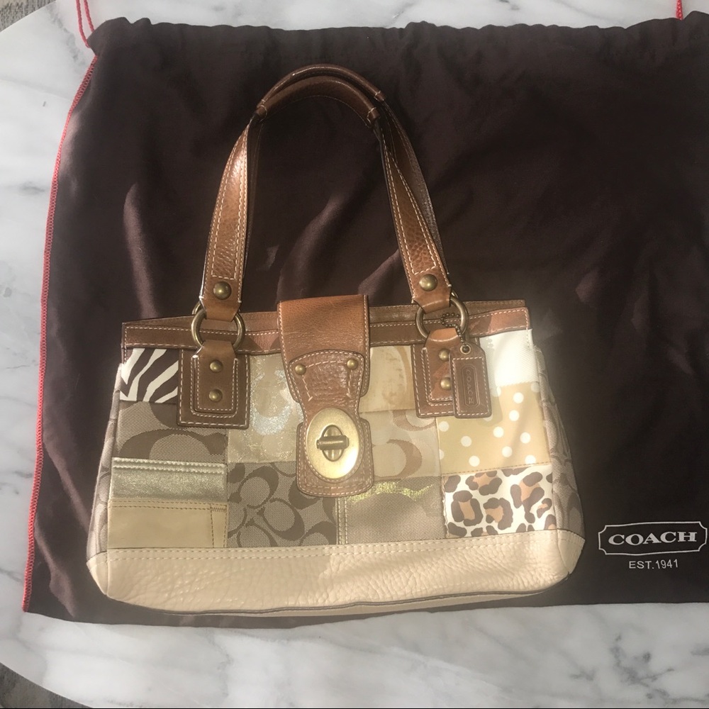 Coach Signature Patchwork Satchel